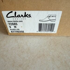 Clarks Black Leather Ankle Boots